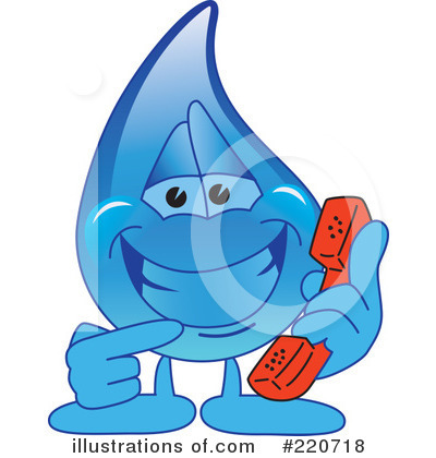 Water Droplet Character Clipart #220718 by Mascot Junction