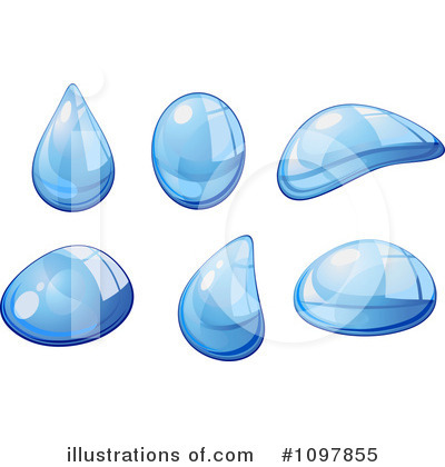 Water Droplets Clipart #1097855 by Vector Tradition SM