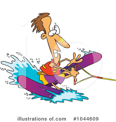 Waterskiing Clipart #1044609 by toonaday