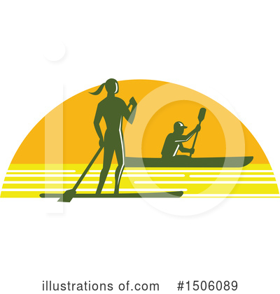 Kayaking Clipart #1506089 by patrimonio