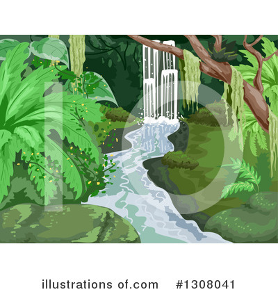 Royalty-Free (RF) Waterfall Clipart Illustration by BNP Design Studio - Stock Sample #1308041