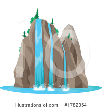 Waterfall Clipart #1782054 by Vector Tradition SM