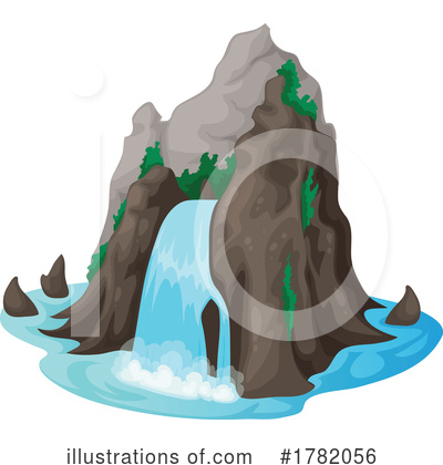 Waterfall Clipart #1782056 by Vector Tradition SM