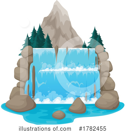 Waterfall Clipart #1782455 by Vector Tradition SM