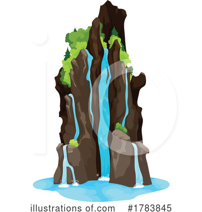 Waterfall Clipart #1783845 by Vector Tradition SM