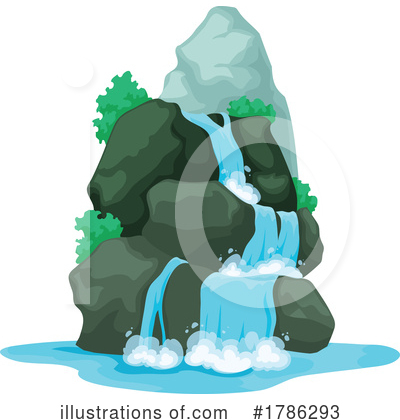Waterfall Clipart #1786293 by Vector Tradition SM
