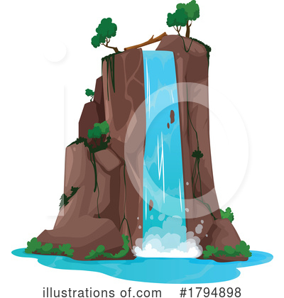 Royalty-Free (RF) Waterfall Clipart Illustration by Vector Tradition SM - Stock Sample #1794898