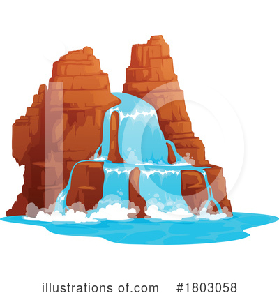 Royalty-Free (RF) Waterfall Clipart Illustration by Vector Tradition SM - Stock Sample #1803058