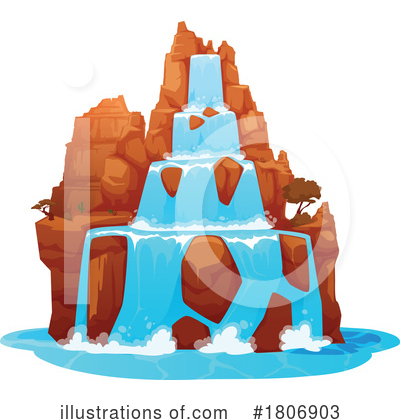 Waterfall Clipart #1806903 by Vector Tradition SM