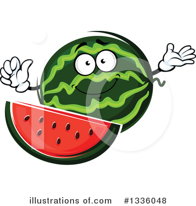 Royalty-Free (RF) Watermelon Clipart Illustration by Vector Tradition SM - Stock Sample #1336048