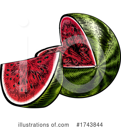 Watermelon Clipart #1743844 by AtStockIllustration