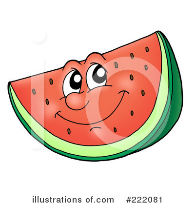 Royalty-Free (RF) Watermelon Clipart Illustration by visekart - Stock Sample #222081
