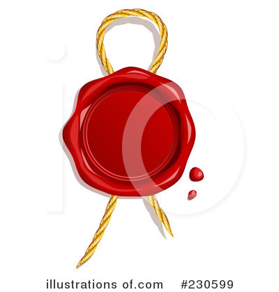 Royalty-Free (RF) Wax Seal Clipart Illustration by Oligo - Stock Sample #230599