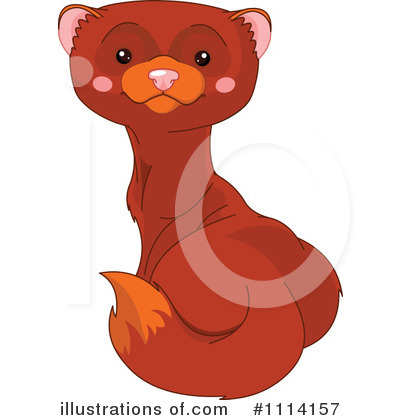 Royalty-Free (RF) Weasel Clipart Illustration by Pushkin - Stock Sample #1114157