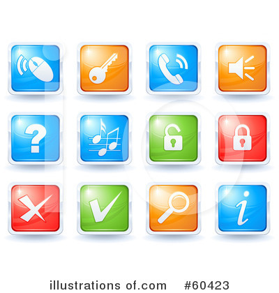 Royalty-Free (RF) Web Site Buttons Clipart Illustration by Oligo - Stock Sample #60423