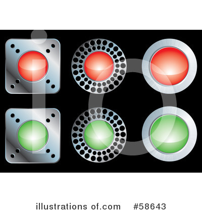 Royalty-Free (RF) Website Buttons Clipart Illustration by MilsiArt - Stock Sample #58643