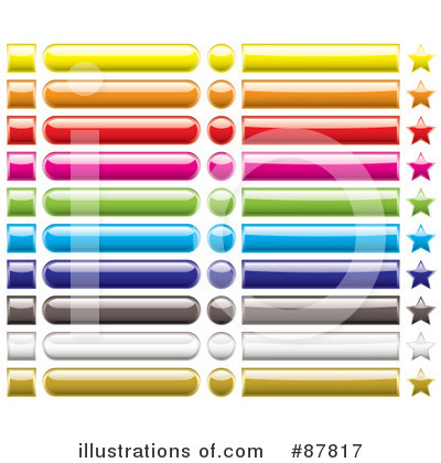 Royalty-Free (RF) Website Buttons Clipart Illustration by michaeltravers - Stock Sample #87817
