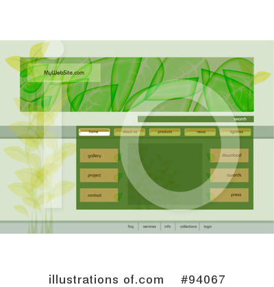 Website Template Clipart #94067 by MilsiArt