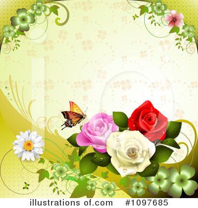 Royalty-Free (RF) Wedding Background Clipart Illustration by merlinul - Stock Sample #1097685