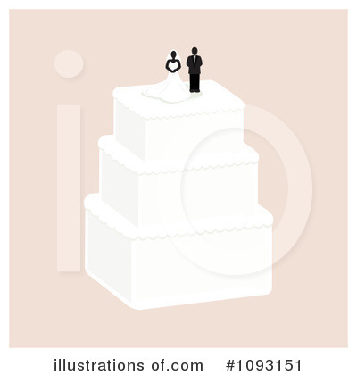 Royalty-Free (RF) Wedding Cake Clipart Illustration by Randomway - Stock Sample #1093151