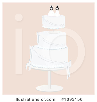 Royalty-Free (RF) Wedding Cake Clipart Illustration by Randomway - Stock Sample #1093156