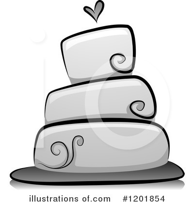Royalty-Free (RF) Wedding Cake Clipart Illustration by BNP Design Studio - Stock Sample #1201854
