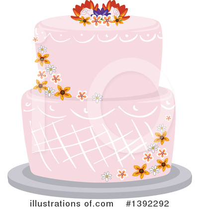 Royalty-Free (RF) Wedding Cake Clipart Illustration by BNP Design Studio - Stock Sample #1392292