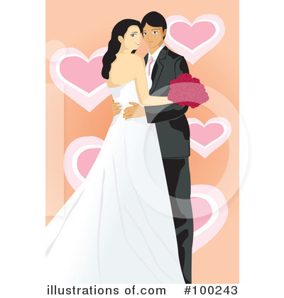 Royalty-Free (RF) Wedding Clipart Illustration by mayawizard101 - Stock Sample #100243