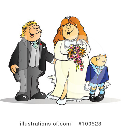 Royalty-Free (RF) Wedding Clipart Illustration by Snowy - Stock Sample #100523