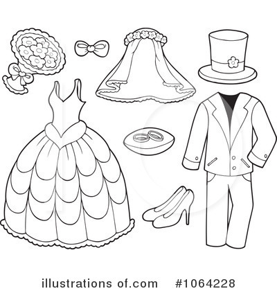 Royalty-Free (RF) Wedding Clipart Illustration by visekart - Stock Sample #1064228