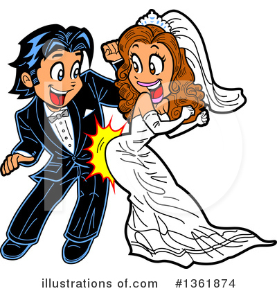 Just Married Clipart #1361874 by Clip Art Mascots