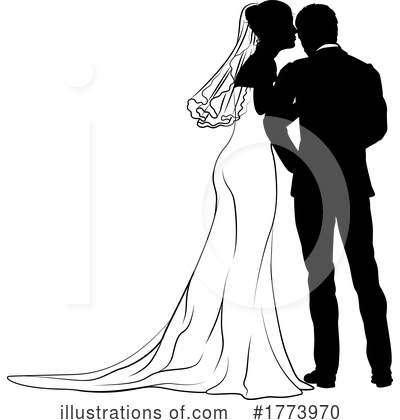 Wedding Couple Clipart #1773970 by AtStockIllustration
