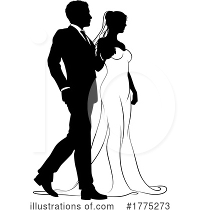 Wedding Couple Clipart #1775273 by AtStockIllustration