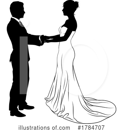 Wedding Couple Clipart #1784707 by AtStockIllustration