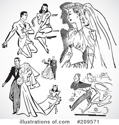 Royalty-Free (RF) Wedding Clipart Illustration by BestVector - Stock Sample #209571
