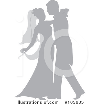 Royalty-Free (RF) Wedding Couple Clipart Illustration by Pams Clipart - Stock Sample #103635