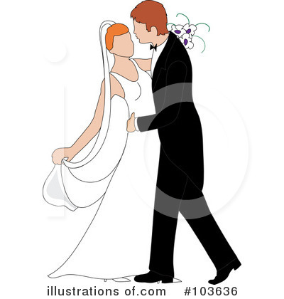 Royalty-Free (RF) Wedding Couple Clipart Illustration by Pams Clipart - Stock Sample #103636
