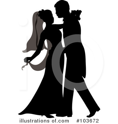 Royalty-Free (RF) Wedding Couple Clipart Illustration by Pams Clipart - Stock Sample #103672