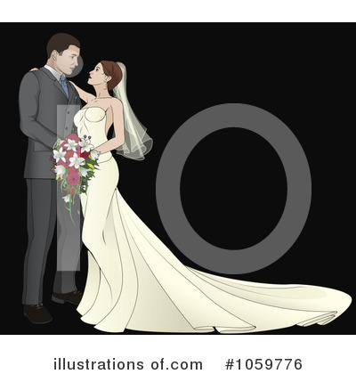 Royalty-Free (RF) Wedding Couple Clipart Illustration by AtStockIllustration - Stock Sample #1059776