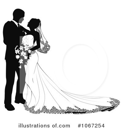 Royalty-Free (RF) Wedding Couple Clipart Illustration by AtStockIllustration - Stock Sample #1067254