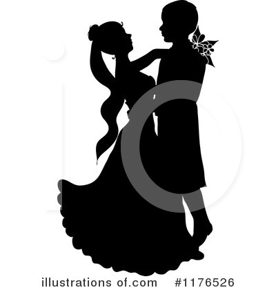Royalty-Free (RF) Wedding Couple Clipart Illustration by Pams Clipart - Stock Sample #1176526