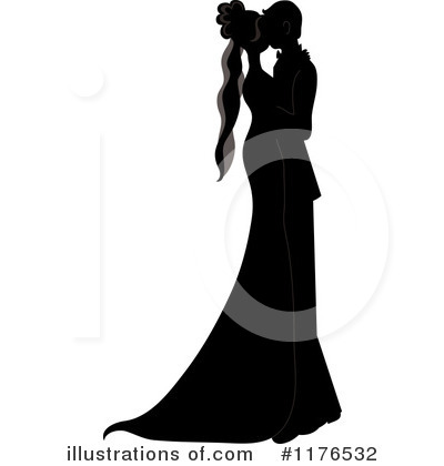 Royalty-Free (RF) Wedding Couple Clipart Illustration by Pams Clipart - Stock Sample #1176532