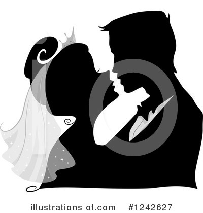 Royalty-Free (RF) Wedding Couple Clipart Illustration by BNP Design Studio - Stock Sample #1242627