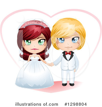 Royalty-Free (RF) Wedding Couple Clipart Illustration by Liron Peer - Stock Sample #1298804
