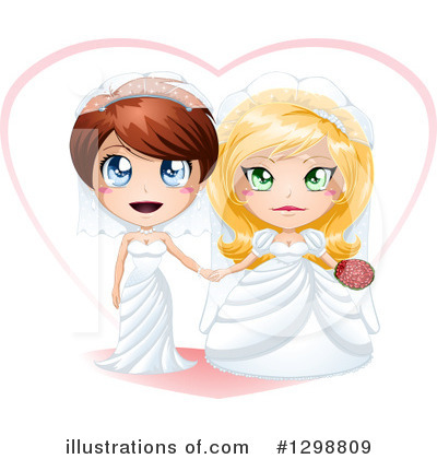 Royalty-Free (RF) Wedding Couple Clipart Illustration by Liron Peer - Stock Sample #1298809