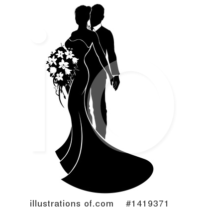 Just Married Clipart #1419371 by AtStockIllustration