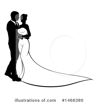 Royalty-Free (RF) Wedding Couple Clipart Illustration by AtStockIllustration - Stock Sample #1466380