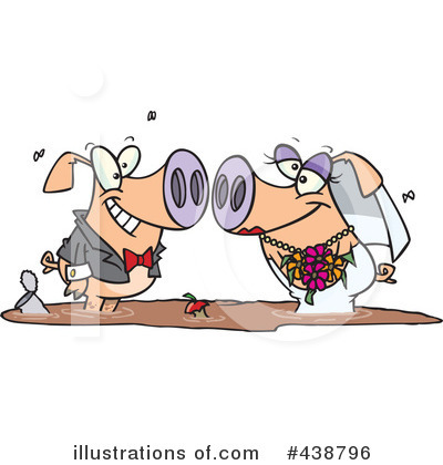 Royalty-Free (RF) Wedding Couple Clipart Illustration by toonaday - Stock Sample #438796
