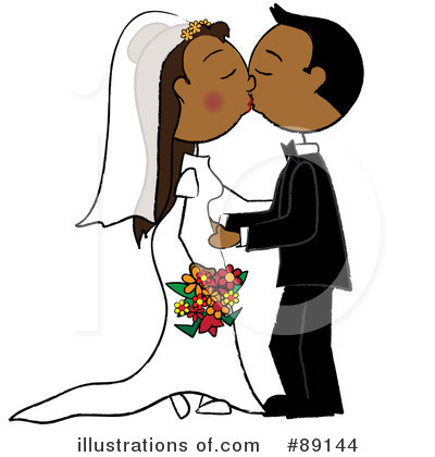 Royalty-Free (RF) Wedding Couple Clipart Illustration by Pams Clipart - Stock Sample #89144