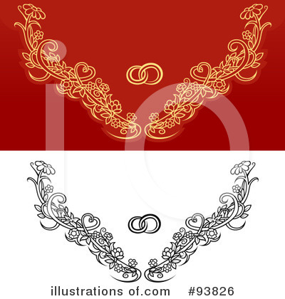 Royalty-Free (RF) Wedding Design Elements Clipart Illustration by dero - Stock Sample #93826